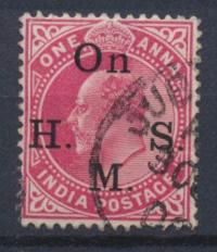 Indie - 1a One Anna Kolonie Korona Król Edward VII Nadruk