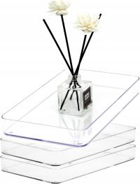 3-pak plastikowych tacek łazienkowych, tacek na blat łazienkowy