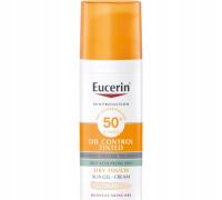 Eucerin Sun Oil Control Tinted kremowy żel do opalania SPF 50+ odcień Light