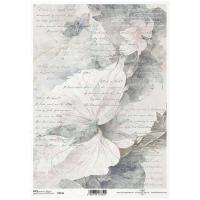Рисовая бумага для декупажа A4 r2156 цветы письмо