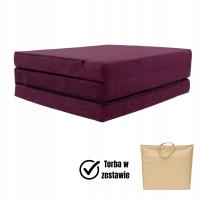 Materac Rozkładany Składany Turystyczny Kemping Dom Kamper 180x65x7 Fiolet