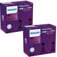 4 x Żarówki Philips H7 VisionPlus 60% 12V 55W + 4 x W5W GRATIS