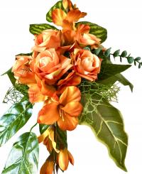 BUKIET Stroik do Wazonu Sztuczne Kwiaty na Grób Stroik do wazonu
