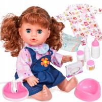 Интерактивная кукла для маленьких девочек, длинные аксессуары для волос, одежда для горшка