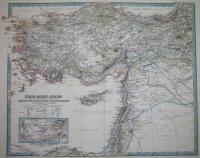 1882 oryginał MAPA TURCJA IZRAEL SYRIA CYPR ARMENIA Bliski Wschód Istambuł
