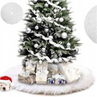 DYWANIK POD CHOINKĘ MATA FUTERKO BIAŁY DYWAN 90 CM DUŻY NA PREZENTY OKRĄGŁY