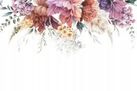 Fototapeta akwarele wiszące kolorowe kwiaty