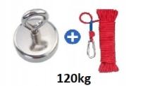Магнитный держатель крюк неодимовый магнит 120 кг веревка для поиска в воде