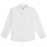 Хлопок 158/164 длинного рукава элегантной формальной рубашки школы гала белый