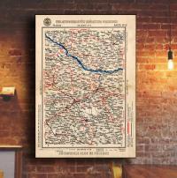 Stara MAPA Polski Samochodowa PŁOCK 1913r. 70x50cm