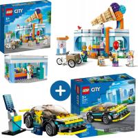 LEGO City 60363 Lodziarnia + LEGO 60383 Elektryczny samochód sportowy 2w1