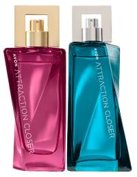 AVON Attraction CLOSER DLA NIEJ 50 ml + Attraction CLOSER dla Niego 75 ml