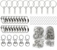 ZESTAW DO BRELOKÓW BAZY KÓŁECZKA DO KLUCZY RYBKI BRELOKI OGNIWKA 85 el.