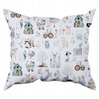 Poszewka bawełniana na jaśka 40x40 dziecięca bawełna farma 081zwi