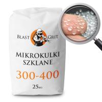 Mikrokulki szklane 300-400 µm 25kg, do automatów szorujących, kulki szklane