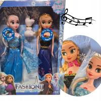 LALKI ŚPIEWAJĄCE FROZEN KRAINA LODU ELSA, ANNA, OLAF 28cm PIOSENKA Z BAJKI