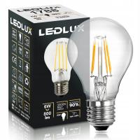 E27 накаливания 6W = 50W 3000K тепла премиум LEDLUX не мигает Эдисон