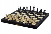 Шахматы магнитные черные (28x28cm), деревянные, польский