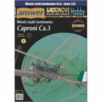 Włoski bombowiec Caproni Ca.3, Answer model kartonowy, 1:33 W