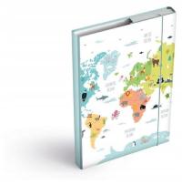 Teczka skrzydłowa z gumką A4 Maps