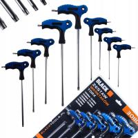 Черный набор шестигранных ключей TORX 9el. T10-T50