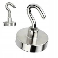 Магнитный держатель крюк 25X8 мм сильный магнит, вешалка HUNTER, грузоподъемность 22 кг