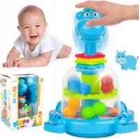 EDUKACYJNY INTERAKTYWNY SPINNER BĄCZEK KARUZELA PIŁECZKI GRZECHOTKI PREZENT