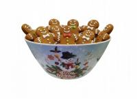 MISKA ŚWIĄTECZNA DUŻA PLASTIKOWA OZDOBNA - 25 cm Motyw Bałwanka