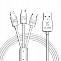 Zestaw kabli USB - USB typ C / microUSB / Lightning Kakusiga