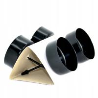 Ozdobna Podstawki pod świeczkę tealight czarne ażurowe 4szt do stroika