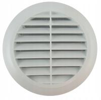 КРУГЛАЯ ВЕНТИЛЯЦИОННАЯ РЕШЕТКА 100 БЕЛАЯ ФИКСИРОВАННАЯ СЕТКА