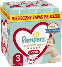 PAMPERS PREMIUM CARE PANTS R3 144 SZTUKI 6-11 KG