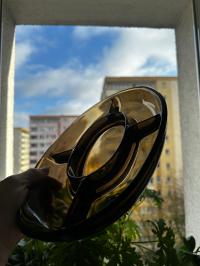 półmisek taca patera z przegrodami szkło i32