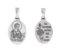 Серебряный медальон Ag 925 Святой Петр MDC011