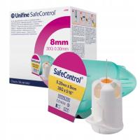 Igły do insuliny 30G 0,30x8mm Unifine SafeControl aktywne bezpieczne 100szt