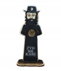 Figurka Żyd szczęście z grosikiem pieniądze prezent talizman 18cm