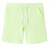 VidaXL Szorty dziecięce ze sznurkiem ściągającym, neonowe yellow