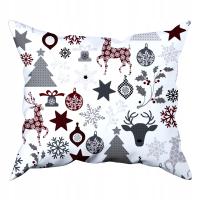 Poszewka bawełniana na jaśka 40x40 jasiek 100% bawełna świąteczna 017bia