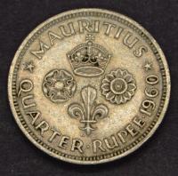 Mauritius - 1/4 rupees 1960