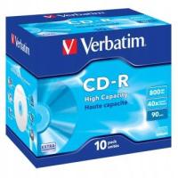 Płyta Verbatim CD-R High Capacity, 10-pack, 800MB 90min., jewel box
