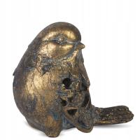 Ptaszek dekoracyjny figurka złota metalowa