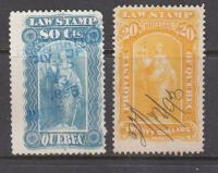 KANADA / QUIBECK / LAW STAMP Scott 41,54 KOBIETA z 1893