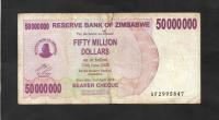 BANKNOT ZIMBABWE -- 50000000 Dollars -- 2008 rok