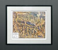 KARKONOSZE stara turystyczna mapa niemiecka 60x50