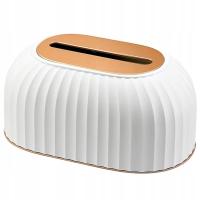 POJEMNIK PUDEŁKO NA CHUSTECZKI CHUSTECZNIK PODAJNIK BIAŁY Elegancki