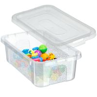 POJEMNIK PLASTIKOWY 4,5L Z POKRYWĄ PRZEZROCZYSTY ZAMYKANY PUDEŁKO ORGANIZER