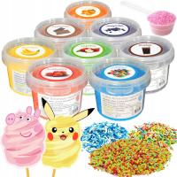 Сахар 8х 100г цвета ароматизаторы для ваты ведра брызги персонажи совок