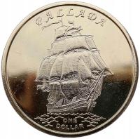 GILBERT ISLANDS - KIRIBATI 1 DOLLAR 2014 STATEK ŻAGLOWIEC - PALLADA UNC