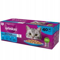 WHISKAS saszetki 85gx40 RYBNA UCZTA W GALARETCE BOX