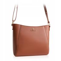 BETLEWSKI klasyczna torebka damska na ramię skóra ekologiczna długi pasek